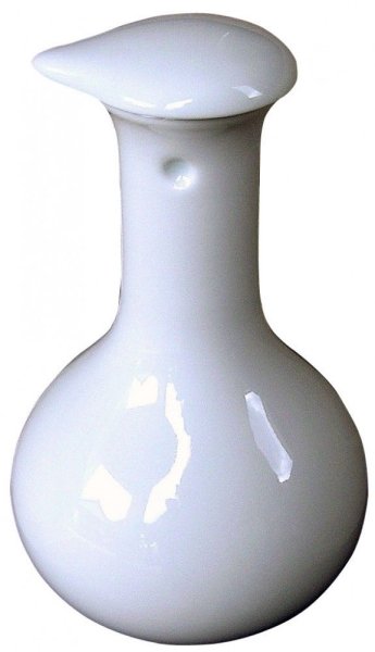 Photo1: Arita imari sd Porcelain Japanese soy sauce bottle  white hakuji kakushu 120ml (1)