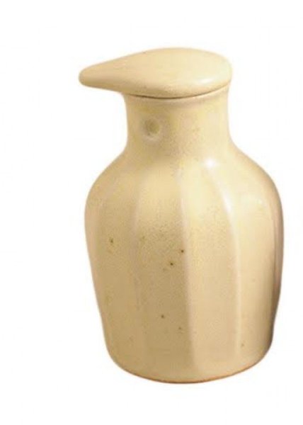 Photo1: Arita imari sd Porcelain Japanese soy sauce bottle  white mat mentori 100ml (1)