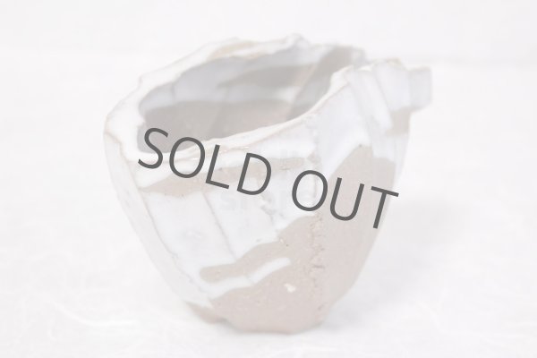 Photo8: Bizen ware pottery Sake bottle reishu white glaze Tomoyuki Oiwa 250ml (8)