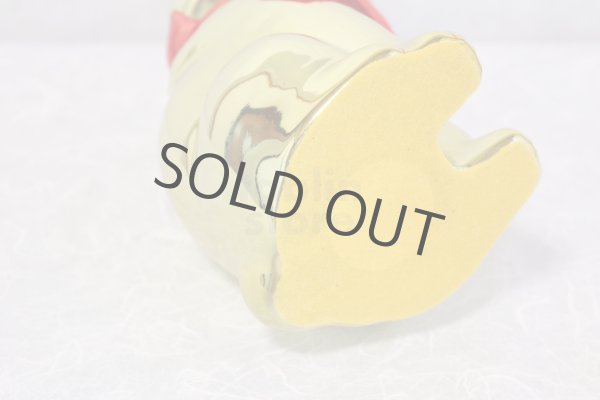 Photo9: Japanese Lucky Cat Tokoname ware YT Porcelain Maneki Neko slim gold H25cm (9)