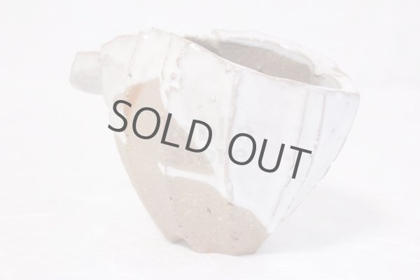 Photo12: Bizen ware pottery Sake bottle reishu white glaze Tomoyuki Oiwa 250ml (12)