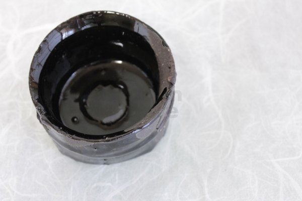 Photo7: Bizen ware pottery Sake guinomi tumbler Bar Mug black glaze wa Tomoyuki Oiwa 60ml (7)
