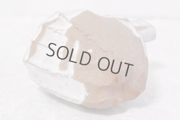 Photo7: Bizen ware pottery Sake bottle reishu white glaze Tomoyuki Oiwa 250ml (7)