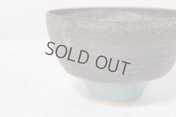 Photo3: Kiyomizu porcelain Japanese matcha tea bowl turquoise blue wan Daisuke Tokinoha (3)