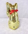 Photo5: Japanese Lucky Cat Tokoname ware YT Porcelain Maneki Neko slim gold H25cm (5)