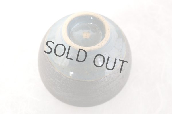 Photo6: Kiyomizu porcelain Japanese matcha tea bowl turquoise blue wan Daisuke Tokinoha (6)