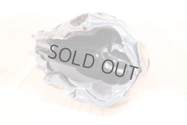 Photo5: Bizen ware pottery Sake bottle reishu black glaze Tomoyuki Oiwa 250ml (5)