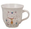 Photo9: Kutani Porcelain Japanese mug coffee tea cup manekineko D 9cm (9)