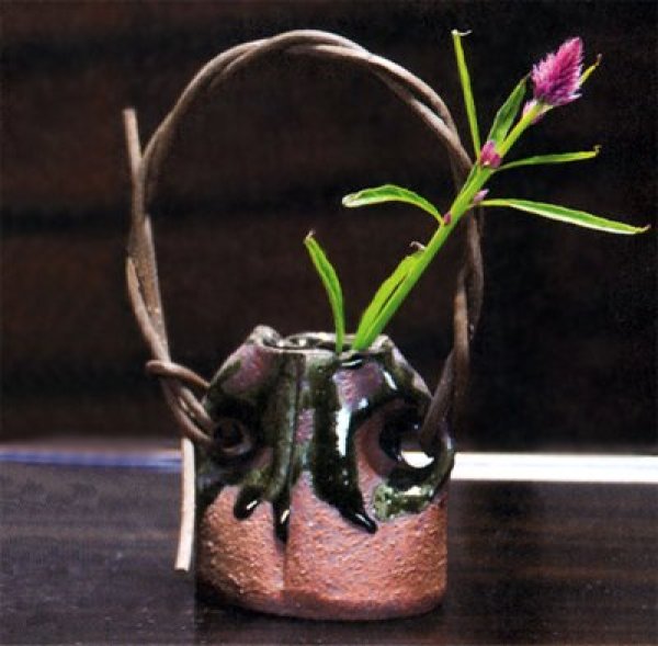 Photo1: Shigaraki Japanese pottery Vase small yakijimebidoro  H 7cm  (1)