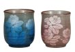 Photo10: Kutani Porcelain Japanese tea cups yon ginsai sanchabana (set of 2) (10)