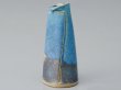 Photo8: Shigaraki Japanese pottery Vase small Turkeyblue H 15cm  (8)