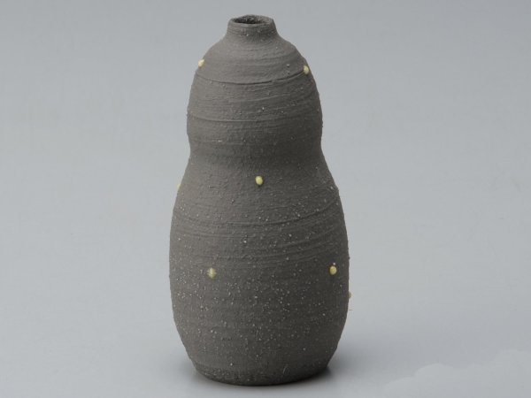 Photo1: Shigaraki Japanese pottery Vase small hisagokisuidama  H 14.5cm  (1)