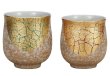 Photo12: Kutani Porcelain Japanese tea cups yon kinpakusai (set of 2) (12)