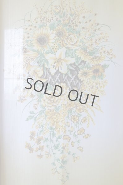 Photo2: Noren CSMO Japanese door curtain Feng-shui Flower yellow 85 x 150cm (2)
