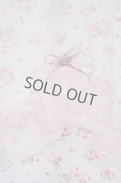 Photo2: Noren CSMO Japanese door curtain Fancy Flower white x pink 85 x 90cm (2)