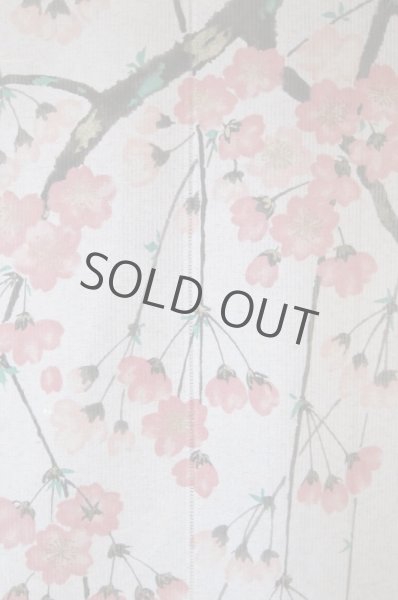 Photo2: Noren CSMO Japanese door curtain Shidare yaezakura white 85 x 150cm (2)