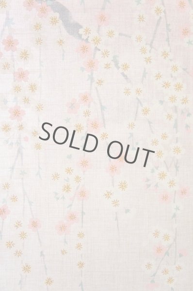 Photo3: Noren NM Japanese door curtain Shidarezakura pink 85 x 150cm (3)