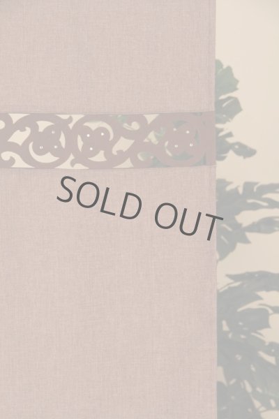 Photo2: Noren CSMO Japanese door curtain Ranpuron brown 85 x 150cm (2)