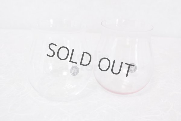 Photo3: Usuhari Shotoku Glass Bourgogne red white w/wooden box 350ml set of 2 (3)