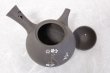 Photo10: Tokoname Japanese tea pot kyusu YT black butterfly sakura Seiho 180ml (10)