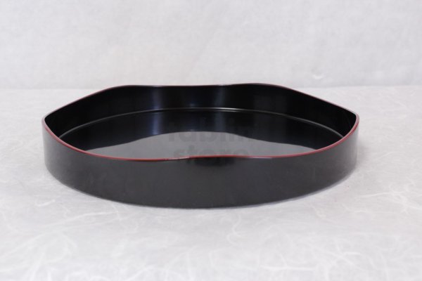 Photo6: Japanese tea ceremony Yamamichi-bon wood tray Echizen Urushi lacquer (6)
