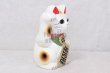 Photo4: Japanese Lucky Cat Tokoname ware YT Porcelain Maneki Neko koban right hand H23cm (4)