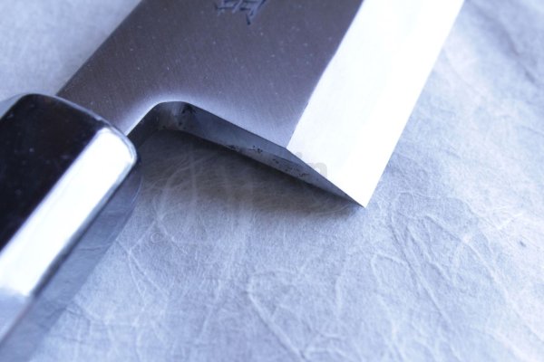 Photo6: SAKAI TAKAYUKI Japanese knife Aonikou Yasuki Blue-2 Steel Ebony wood Deba knife (6)