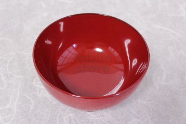 Photo5: Japanese Echizen Urushi lacquer soup bowl wan red zouni w/ lid D13.1cm  (5)