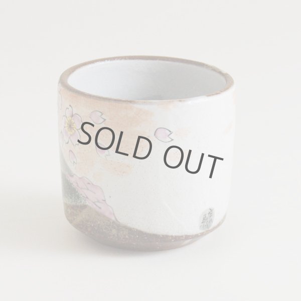 Photo5: Kutani Porcelain yunomi tea cup pottery tumbler harunofuji 330ml (5)