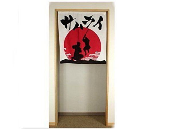 Photo2: Noren Japanese Curtain Doorway NM Samrai 85 x 90cm (2)