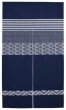 Photo7: Noren Japanese door curtain daichi bassen sashiko cotton 85 x 150cm (7)