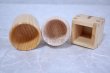 Photo9: Takumi Japanese wooden Sake cups hinoki cypress yc kezuridashi set of 3  (9)