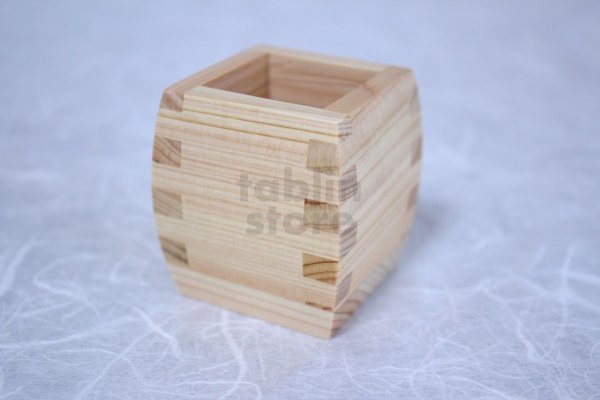 Photo7: Takumi Japanese wooden Sake cups hinoki cypress yc kezuridashi set of 3  (7)