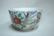 Photo2: Mino pottery Japanese matcha tea bowl chawan Masayama fan flower ayakashihisen (2)