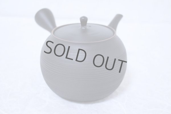 Photo3: Tokoname Japanese tea pot kyusu Gyokko ceramic tea strainer black sendan 480ml (3)