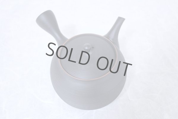 Photo7: Tokoname Japanese tea pot kyusu Gyokko ceramic tea strainer black sendan 480ml (7)