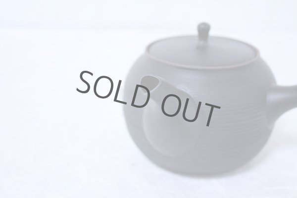 Photo4: Tokoname Japanese tea pot kyusu Gyokko ceramic tea strainer black sendan 480ml (4)