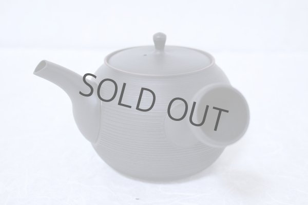 Photo5: Tokoname Japanese tea pot kyusu Gyokko ceramic tea strainer black sendan 480ml (5)