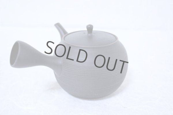 Photo6: Tokoname Japanese tea pot kyusu Gyokko ceramic tea strainer black sendan 480ml (6)