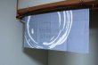 Photo3: Kyoto Noren SB Japanese batik door curtain Maru Round silver gray 85cm x 43cm (3)