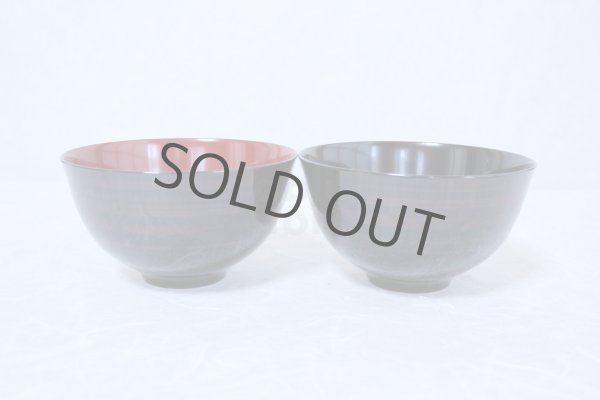Photo2: Japanese Echizen Urushi lacquer soup bowl wan ayanami D14.4cm set of 2 (2)