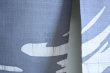 Photo6: Kyoto Noren SB Japanese batik door curtain Maru Round silver gray 85cm x 43cm (6)