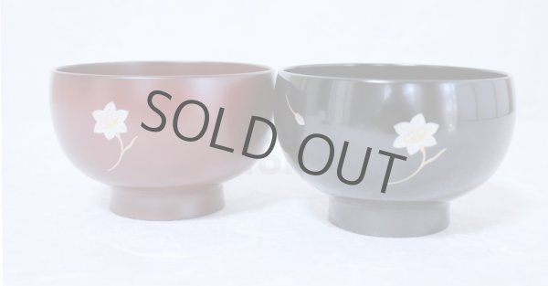 Photo2: Japanese Echizen Urushi lacquer soup bowl wan suisen D10.7cm set of 2 (2)