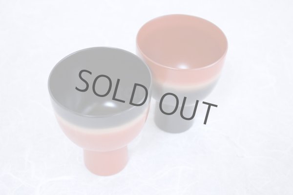 Photo4: Japanese Echizen Urushi lacquer Wine Sake cup gradation 150 ml set of 2 (4)