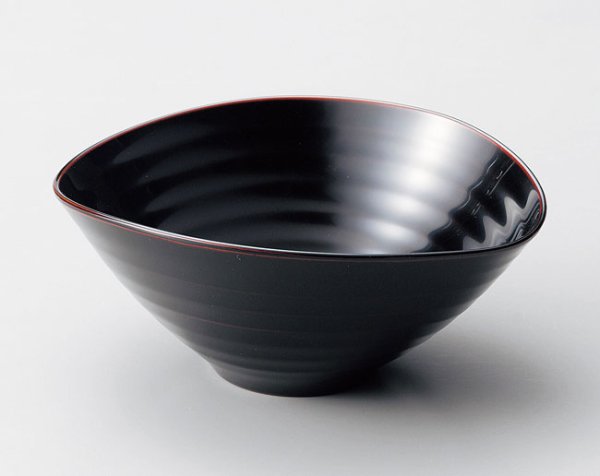 Photo1: Japanese Echizen Urushi lacquer Serving bowl kutsurogi moribachi ryu W21cm (1)