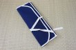 Photo1: Japanese Kitchen knife case scroll cloth type 48 x 71cm blue for six knife (1)