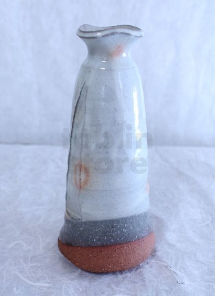 Photo4: Hagi yaki ware Japanese vase Gohonte hanaike Hazuki H 23.5cm (4)