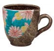 Photo9: Kutani Porcelain Japanese mug coffee tea cup hanaroman D 9.3cm (9)