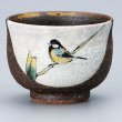 Photo12: Kutani porcelain sake cup nodoka toshi kiln Sparrow Black-capped Chickadees (12)