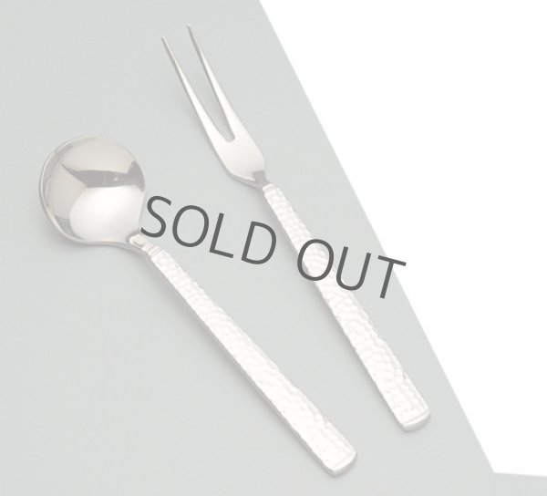 Photo2: Arasawa Flatware Set stainless hammered wa cutlery made in Japan 10-Piece set (2)